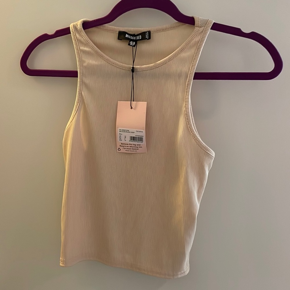 NWT Misguided Cropped Tank Top